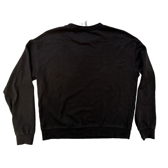 Disney H&M Sweatshirt Womens Medium Black Mickey Mouse Crewneck Pullover Divided - Picture 5 of 7